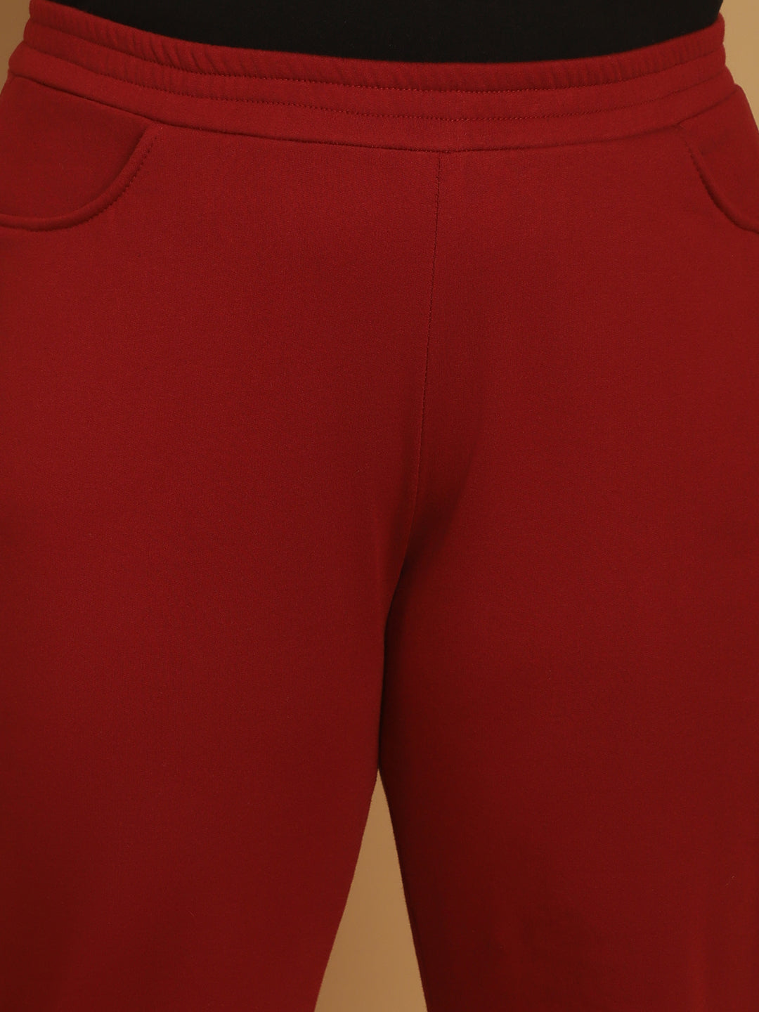 Plus Size Women High-Rise Parallel Trousers