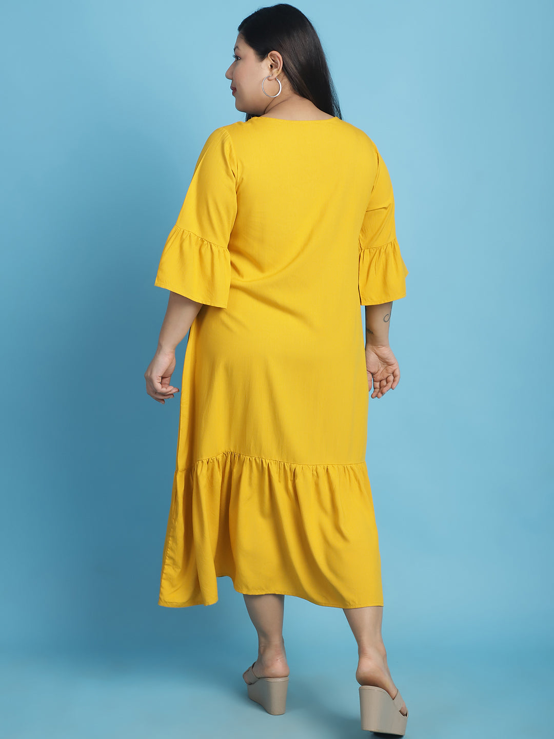 Plus Size A-Line Midi Dress