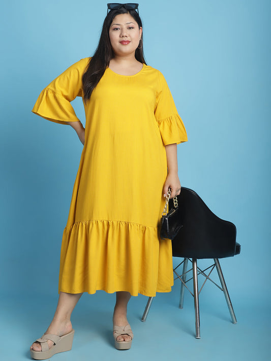 Plus Size A-Line Midi Dress