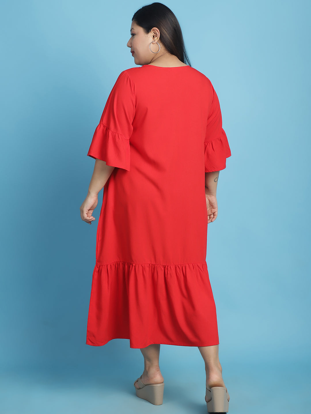 Plus Size A-Line Midi Dress