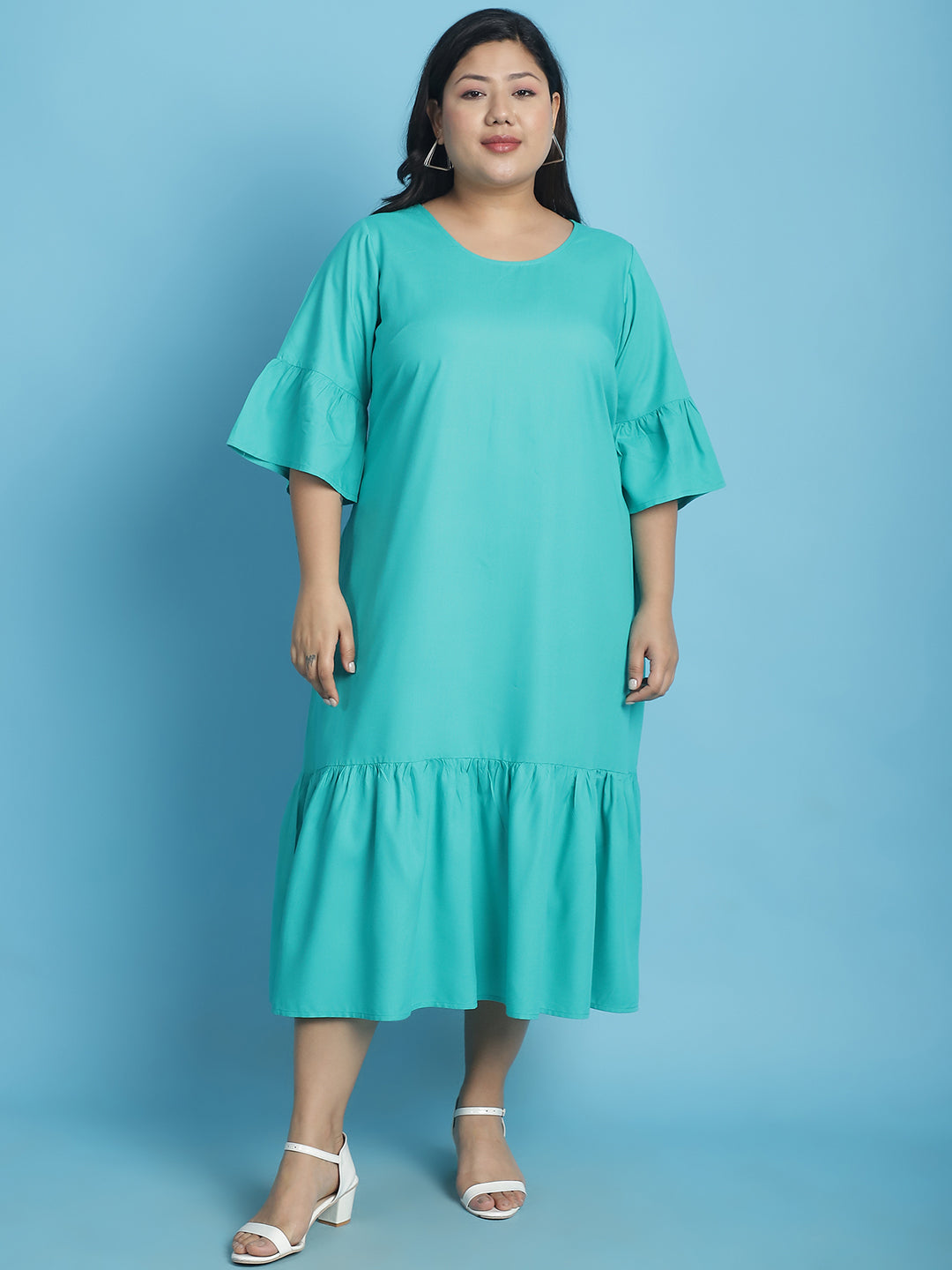 Plus Size A-Line Midi Dress