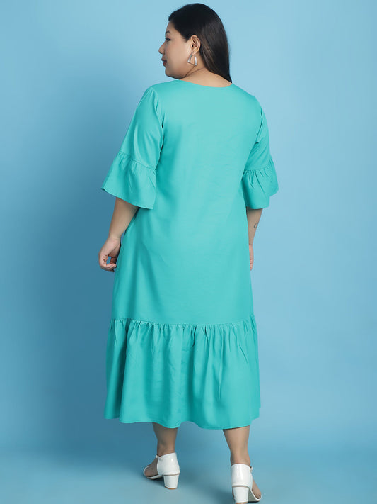 Plus Size A-Line Midi Dress