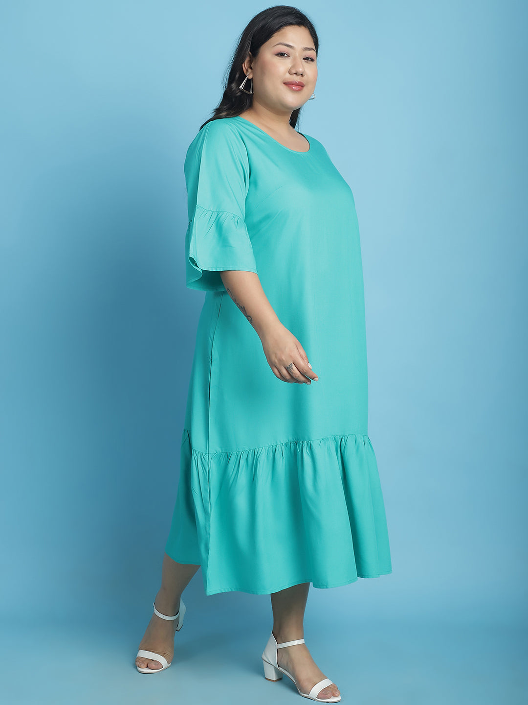 Plus Size A-Line Midi Dress