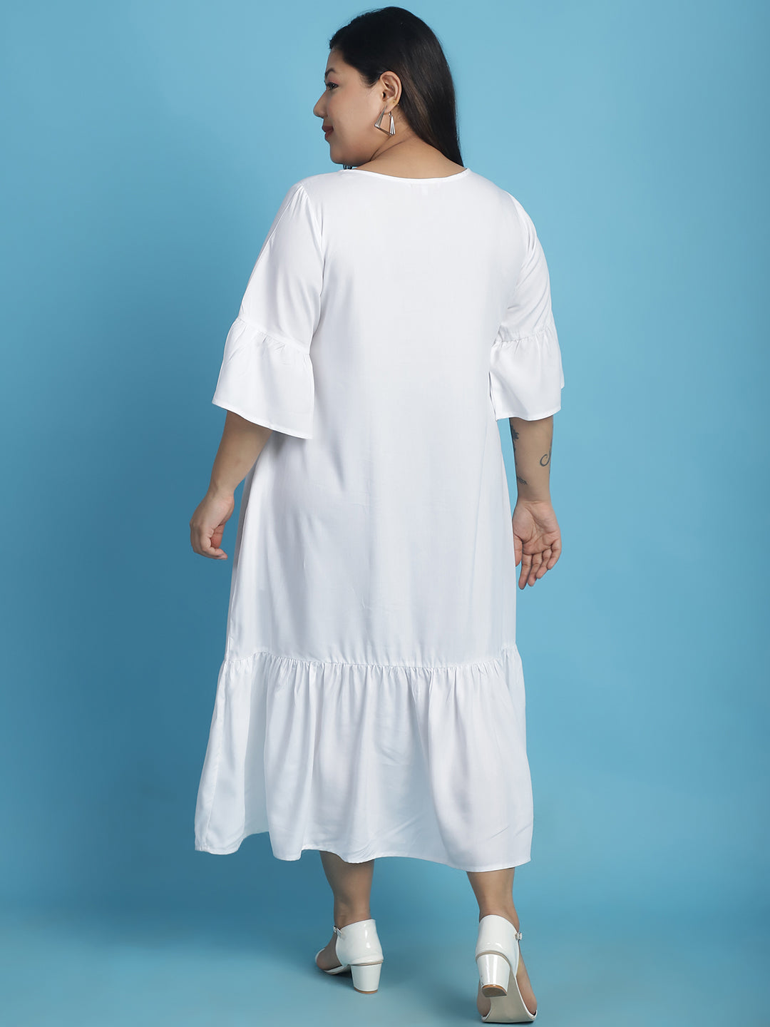 Plus Size A-Line Midi Dress