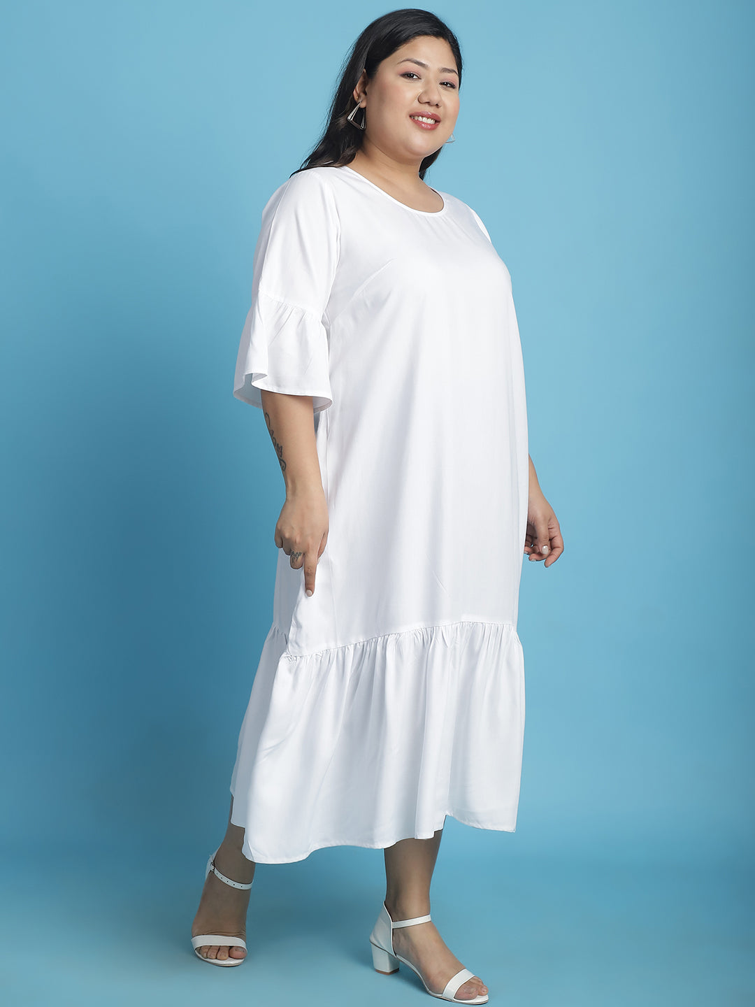 Plus Size A-Line Midi Dress