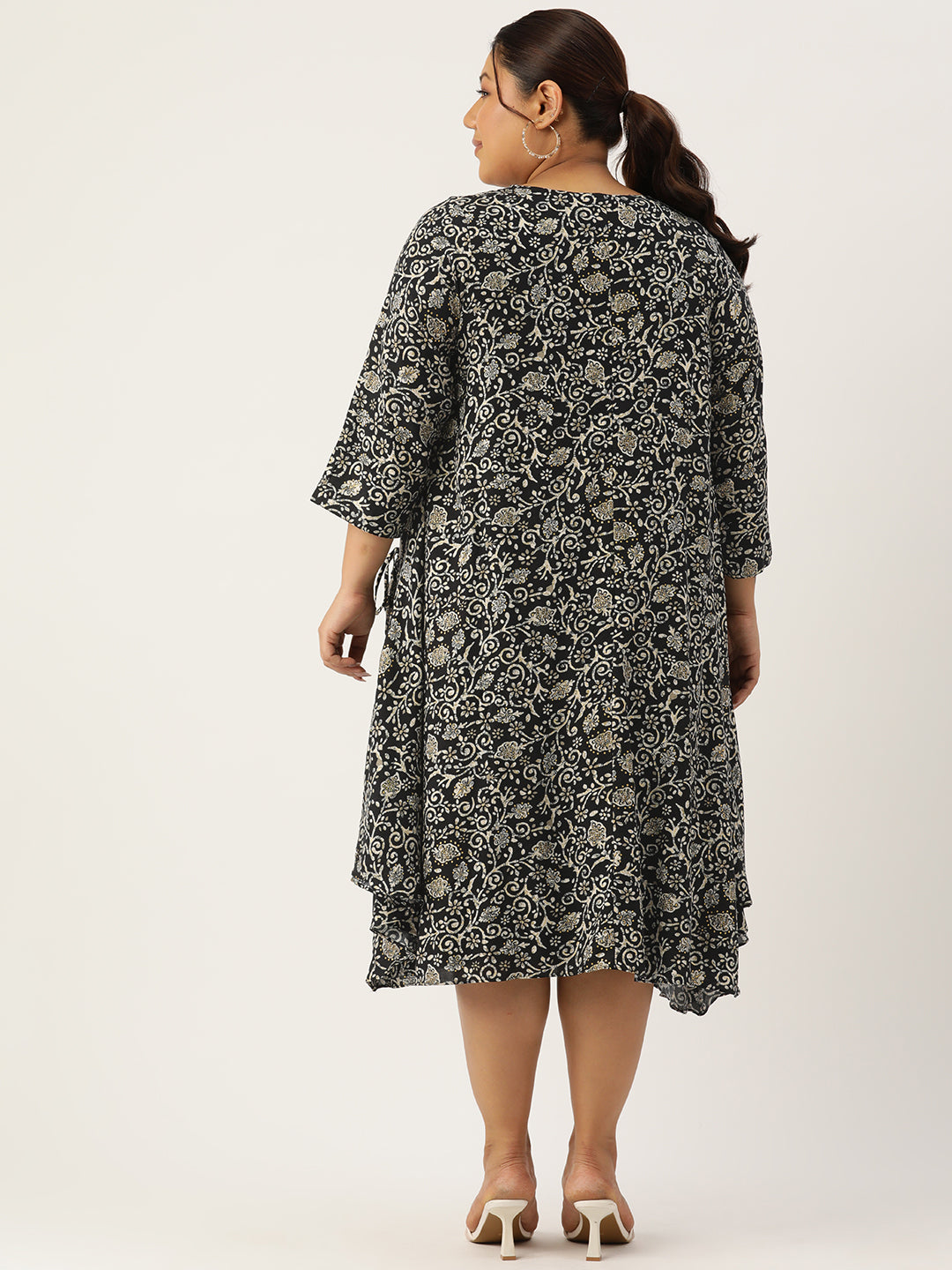 Plus Size A-Line Layered Dress
