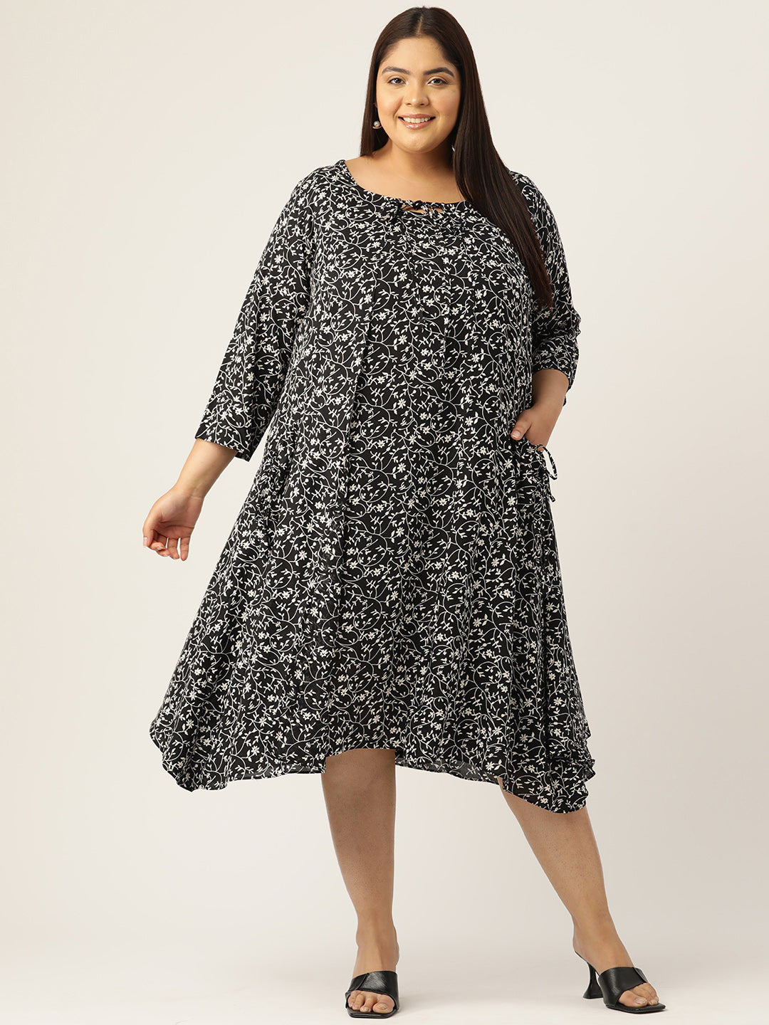 Plus Size A-Line Layered Dress
