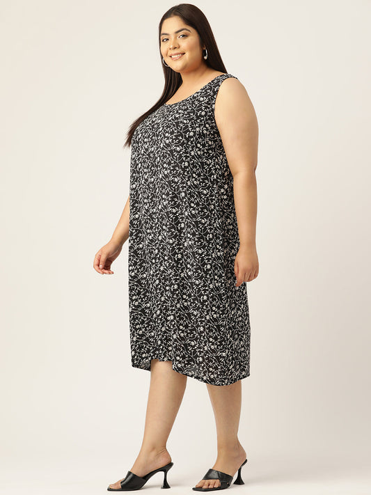 Plus Size A-Line Layered Dress