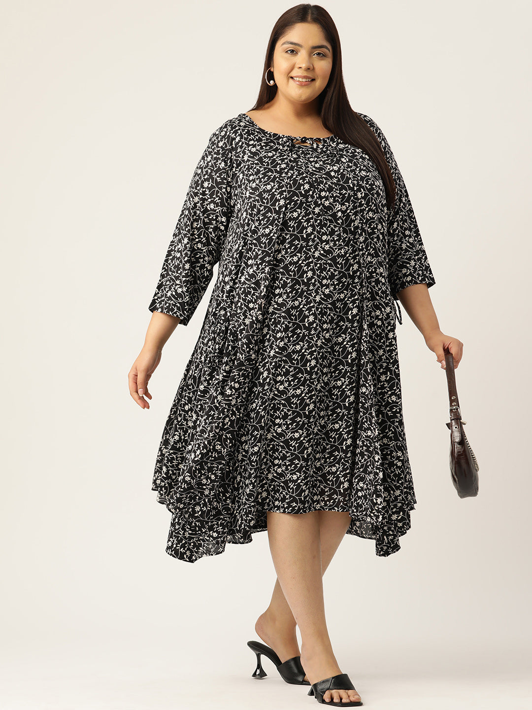 Plus Size A-Line Layered Dress