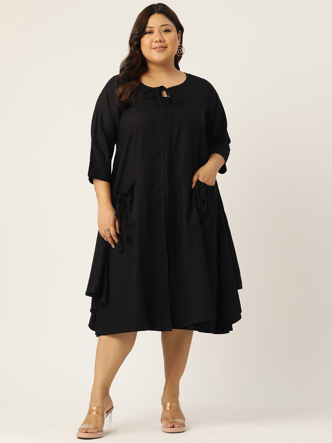 Plus Size A-Line Layered Dress