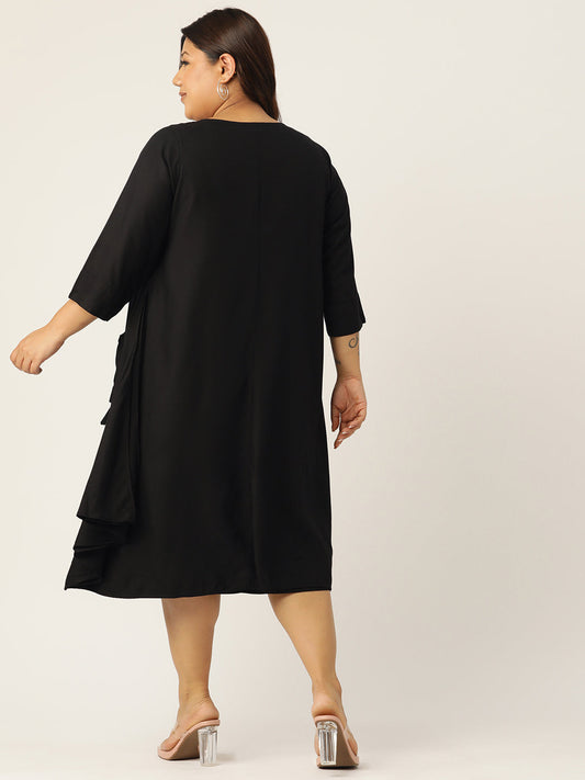 Plus Size A-Line Layered Dress