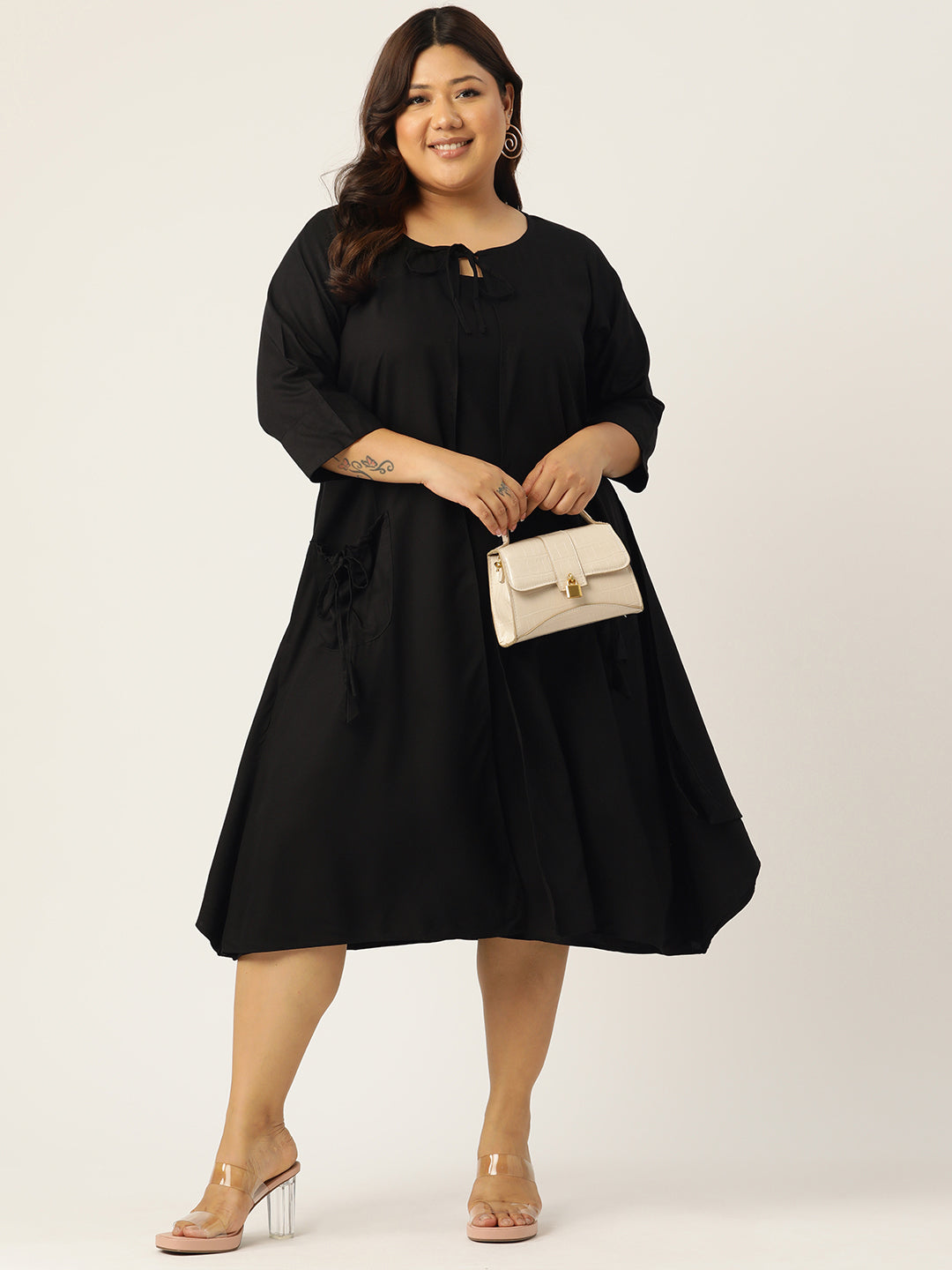 Plus Size A-Line Layered Dress