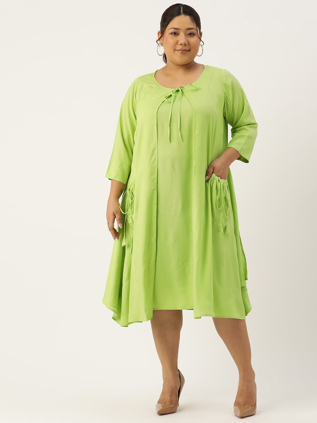 Plus Size A-Line Layered Dress