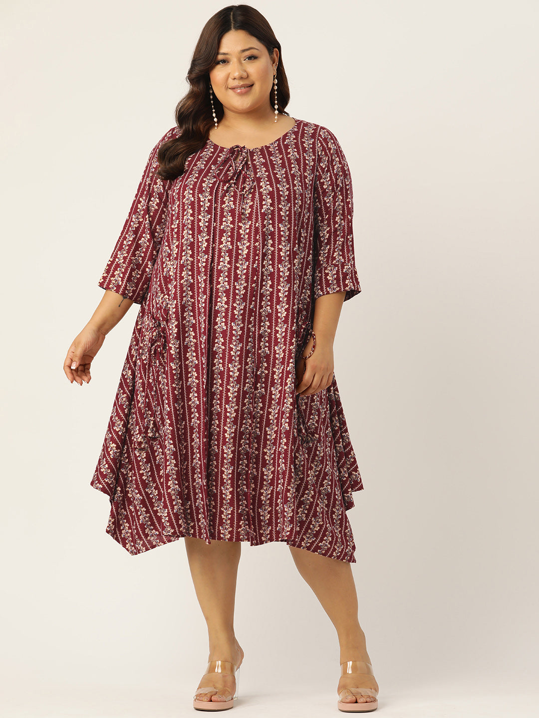 Plus Size A-Line Layered Dress
