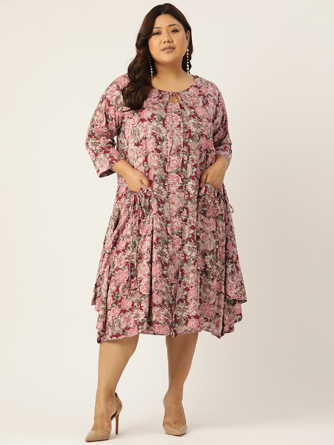 Plus Size A-Line Layered Dress
