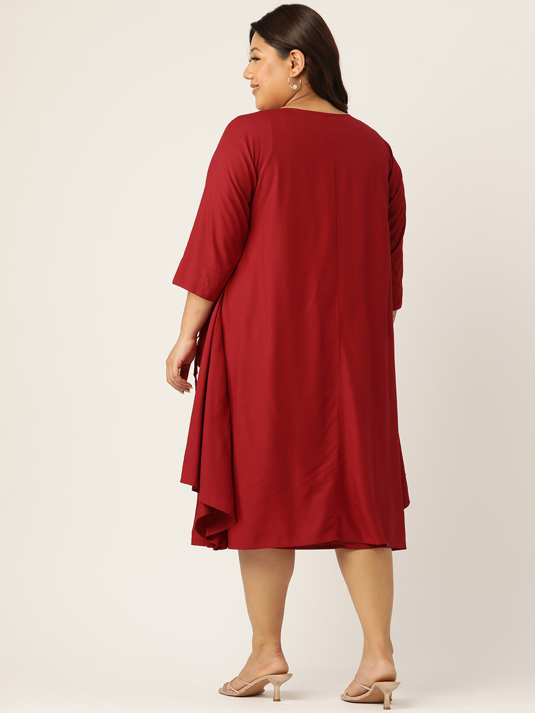 Plus Size A-Line Layered Dress