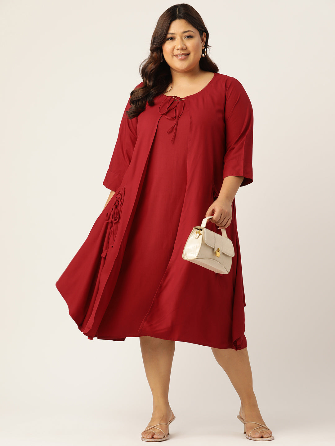 Plus Size A-Line Layered Dress