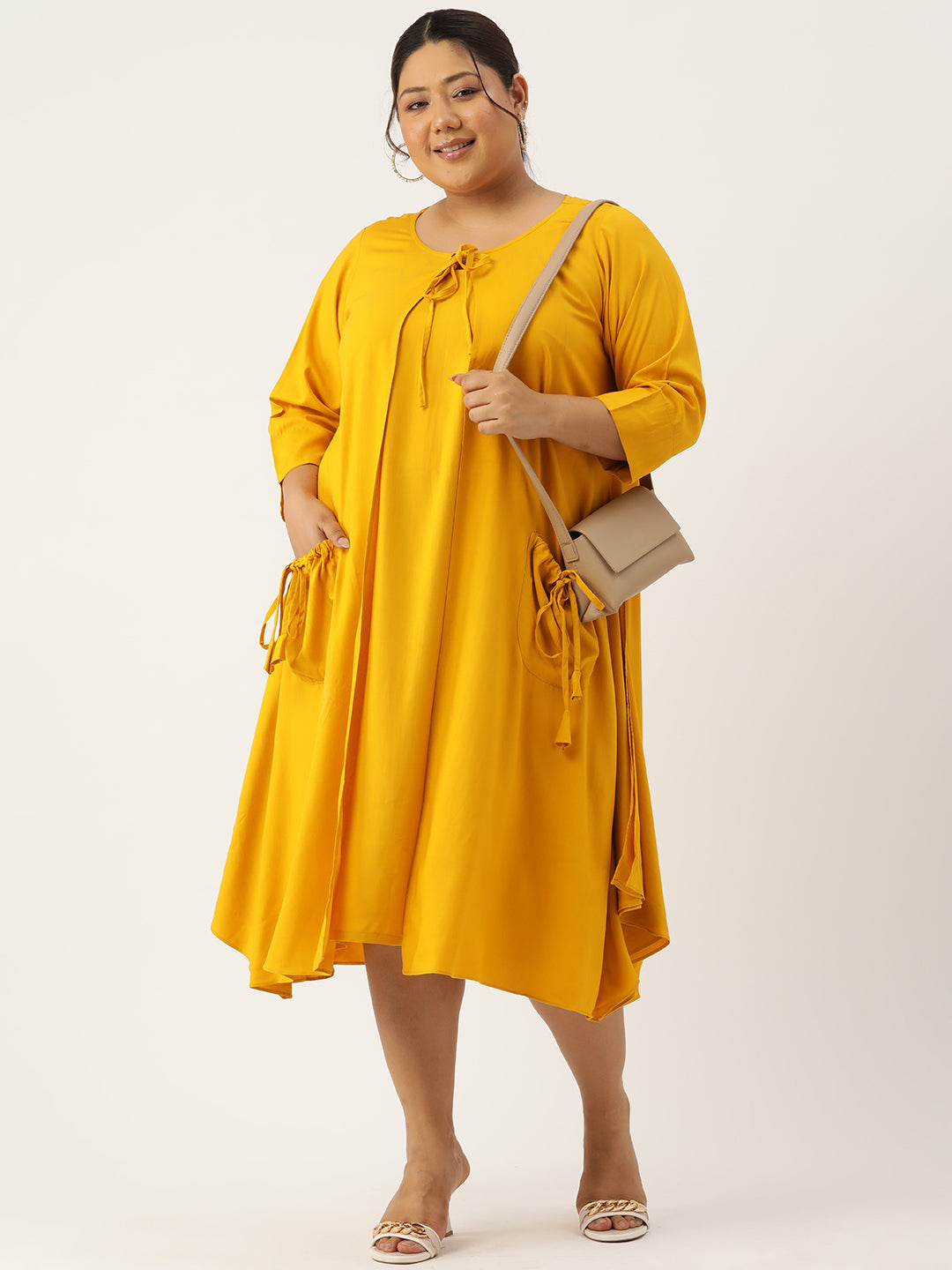 Plus Size A-Line Layered Dress