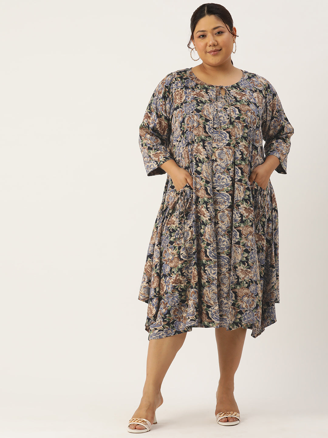 Plus Size A-Line Layered Dress