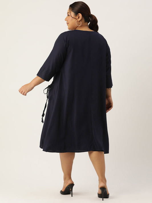 Plus Size A-Line Layered Dress