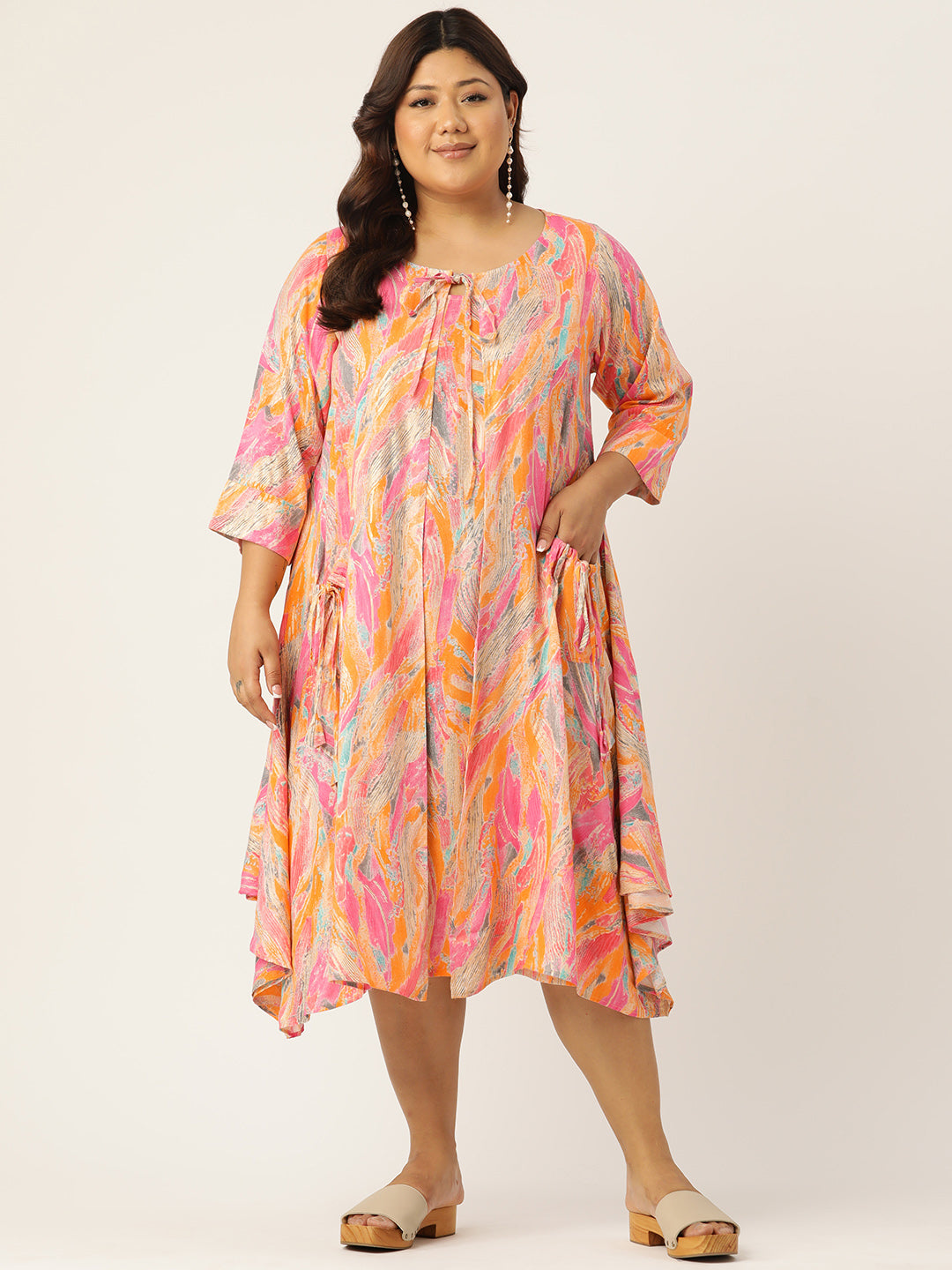 Plus Size A-Line Layered Dress