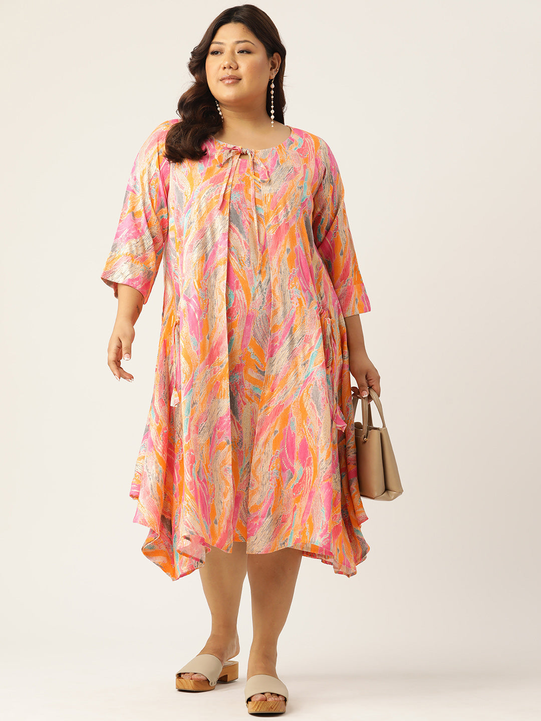 Plus Size A-Line Layered Dress