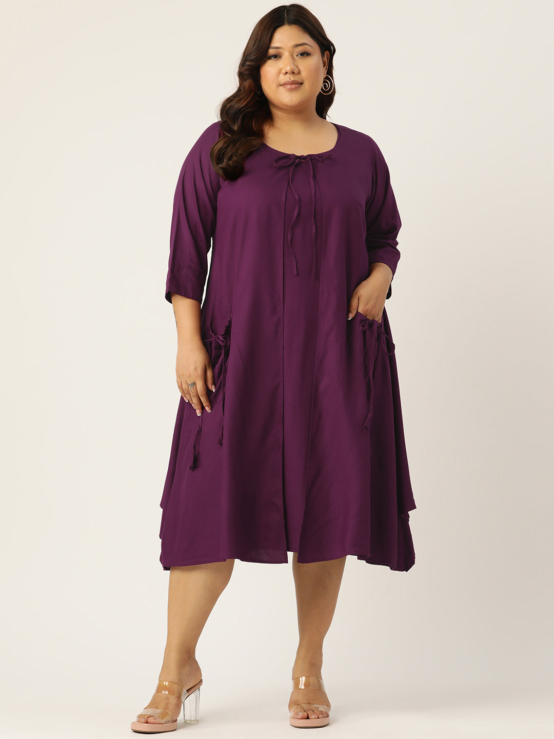 Plus Size A-Line Layered Dress