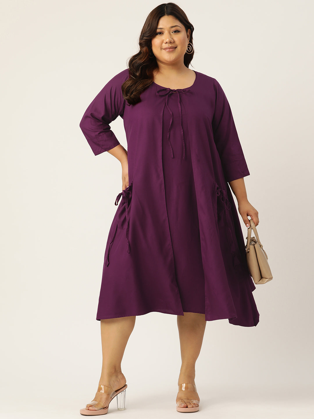 Plus Size A-Line Layered Dress