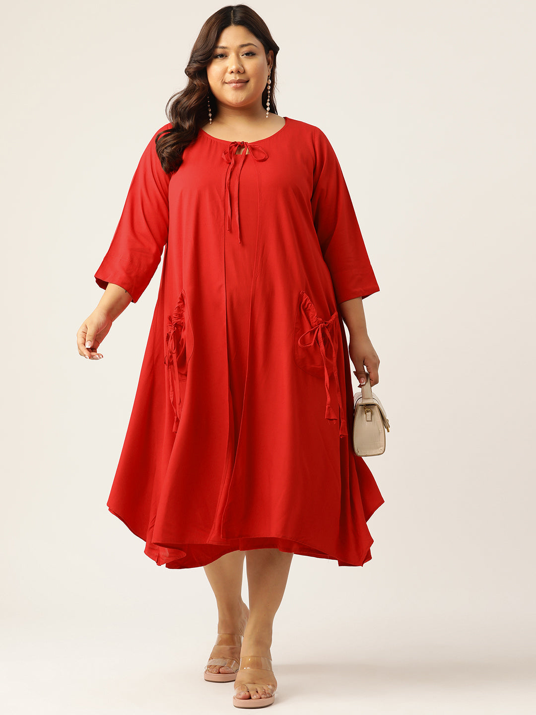 Plus Size A-Line Layered Dress