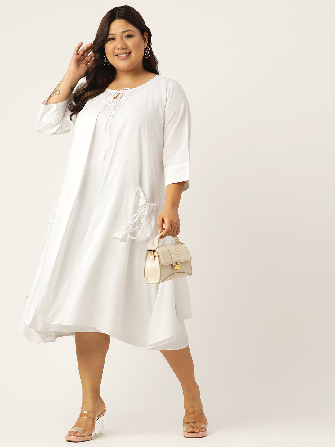 Plus Size A-Line Layered Dress