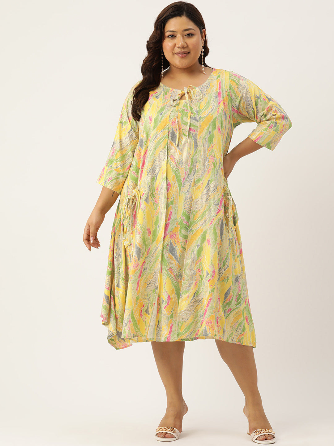 Plus Size A-Line Layered Dress