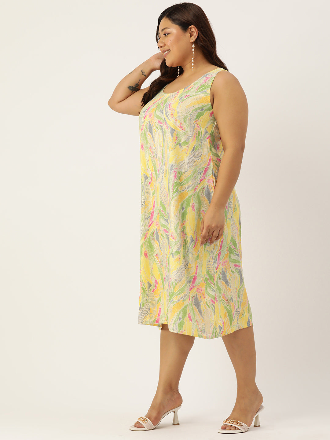 Plus Size A-Line Layered Dress