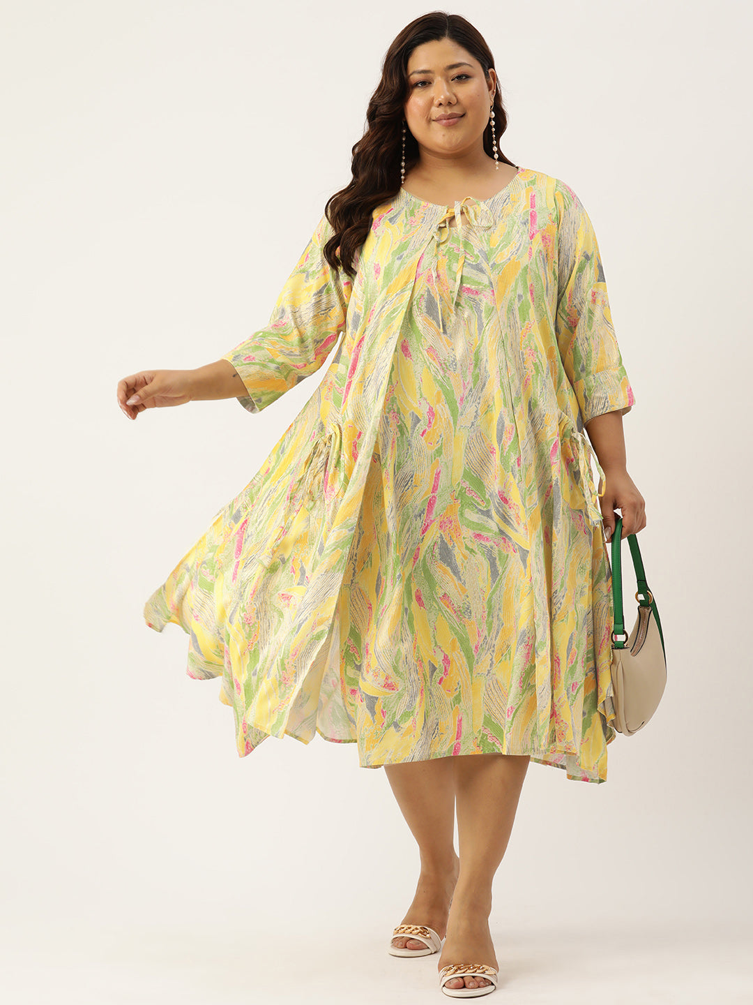Plus Size A-Line Layered Dress