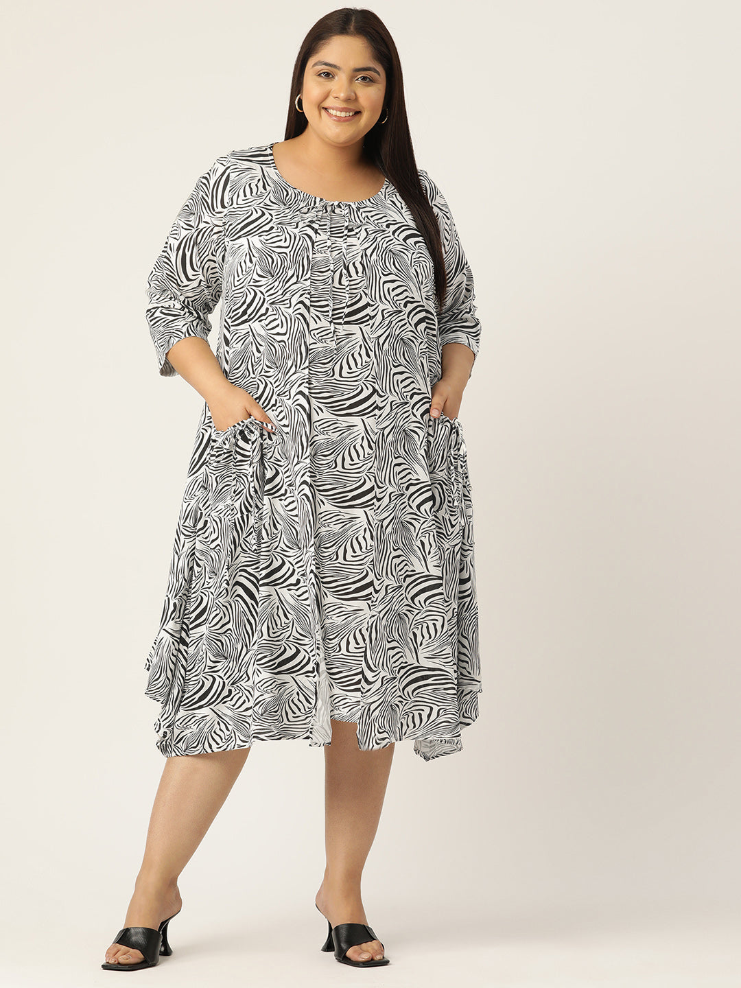 Plus Size A-Line Layered Dress