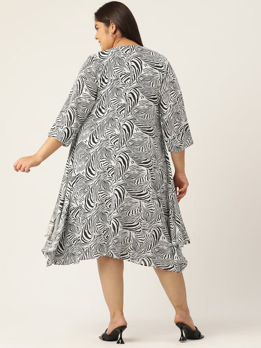 Plus Size A-Line Layered Dress