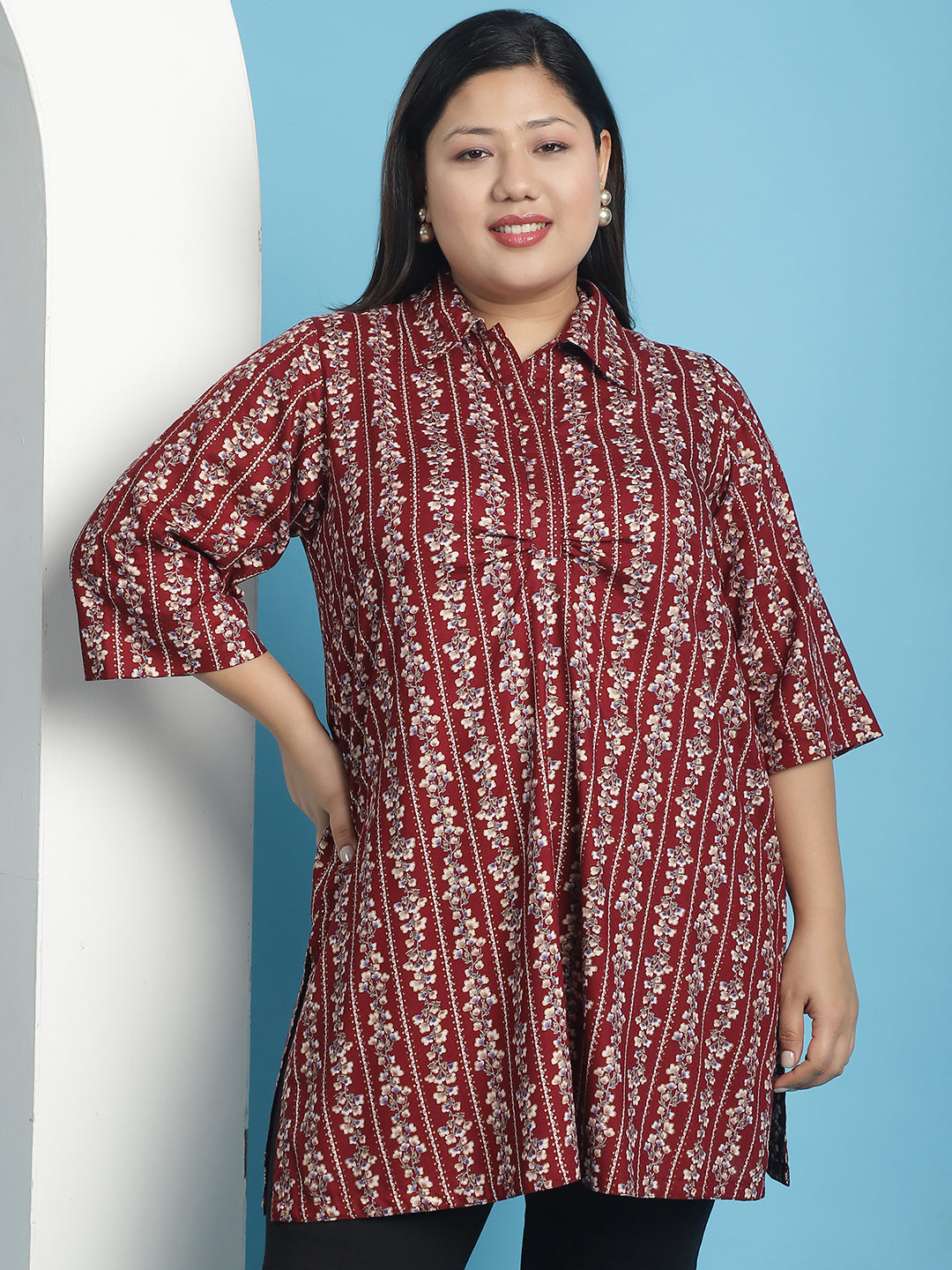 Plus Size Ruched Detail Top