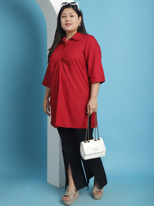 Plus Size Ruched Detail Top