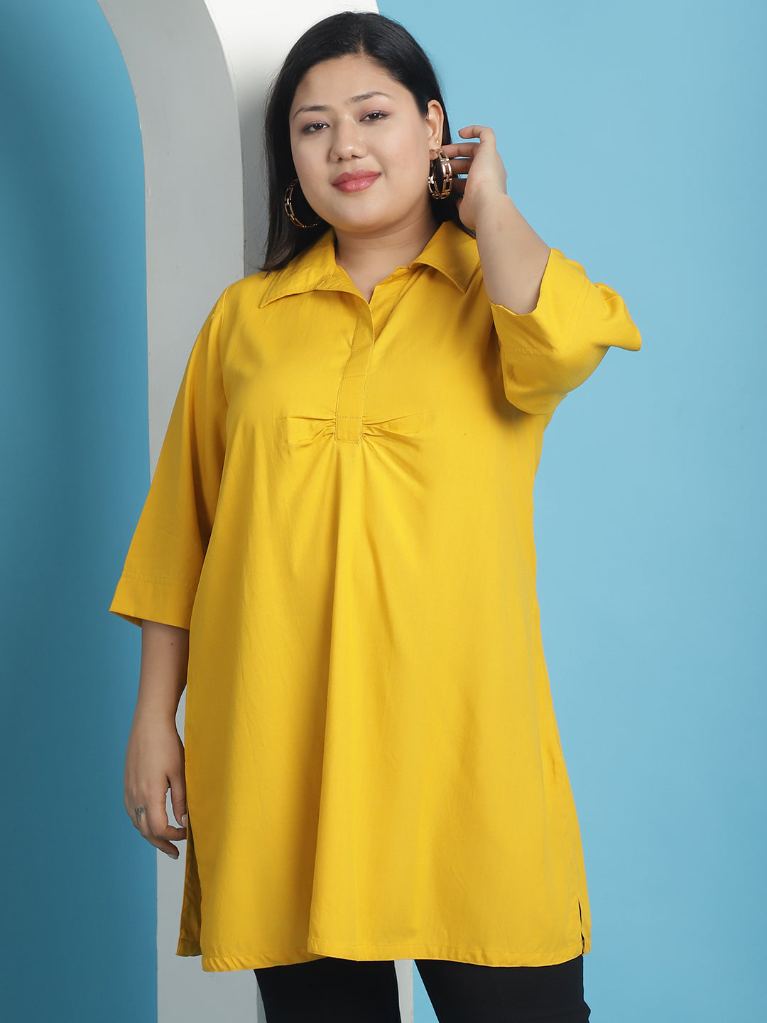 Plus Size Ruched Detail Top