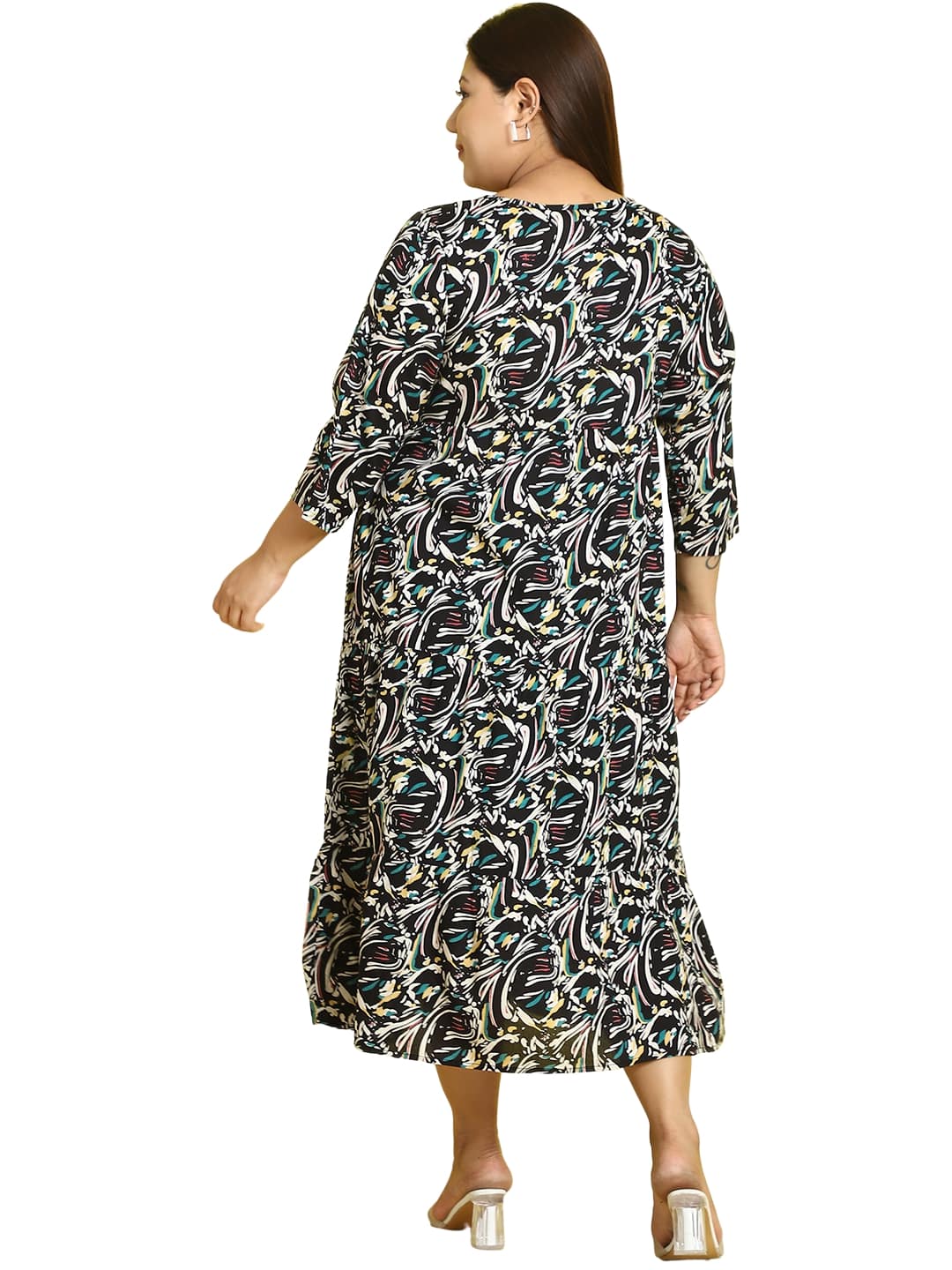 Plus Size A-Line Midi Dress