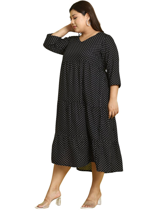 Plus Size A-Line Midi Dress