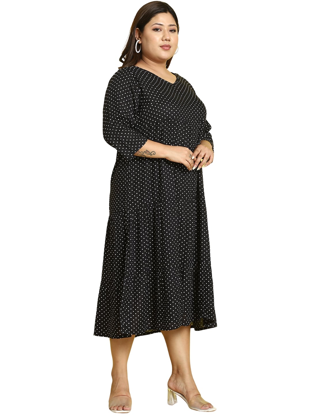 Plus Size A-Line Midi Dress