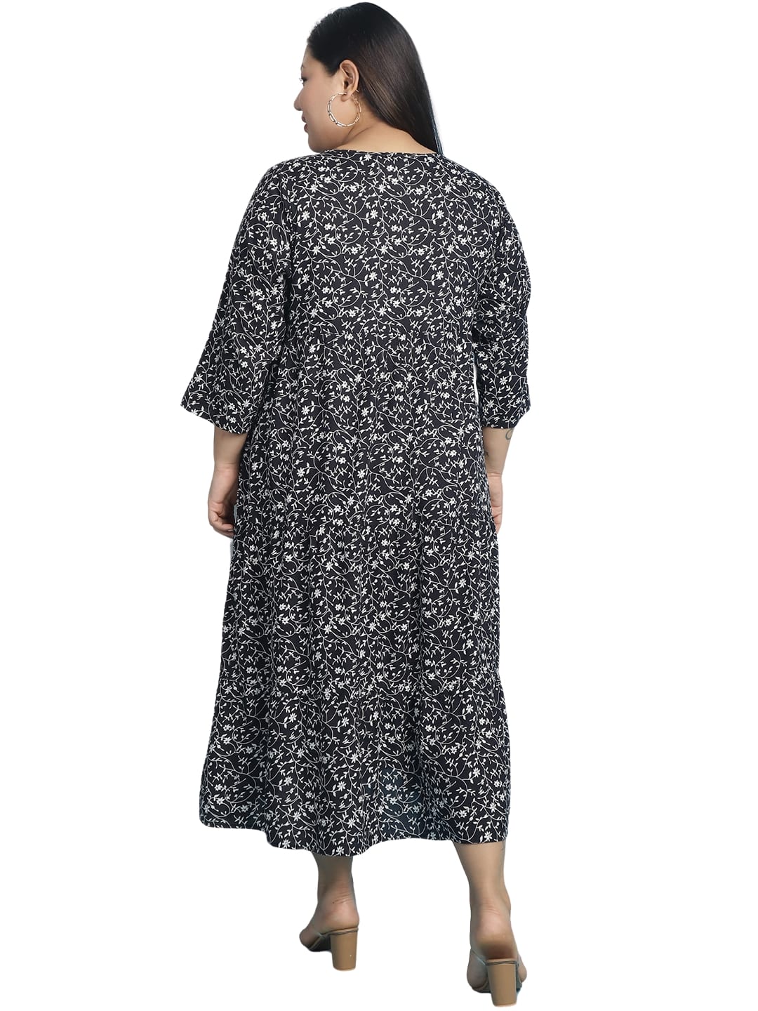 Plus Size A-Line Midi Dress