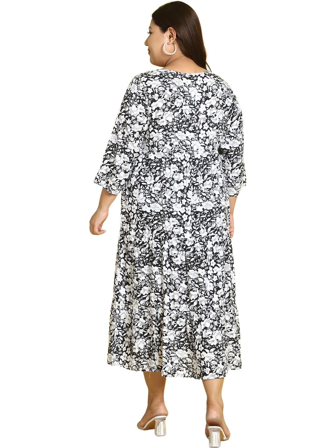 Plus Size A-Line Midi Dress