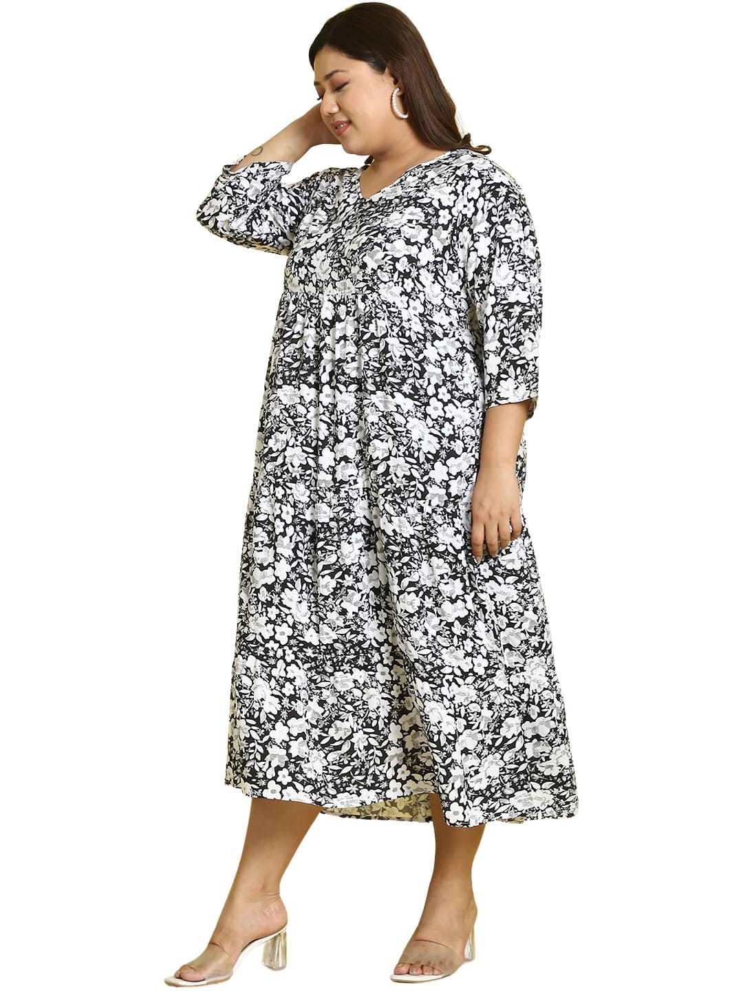 Plus Size A-Line Midi Dress