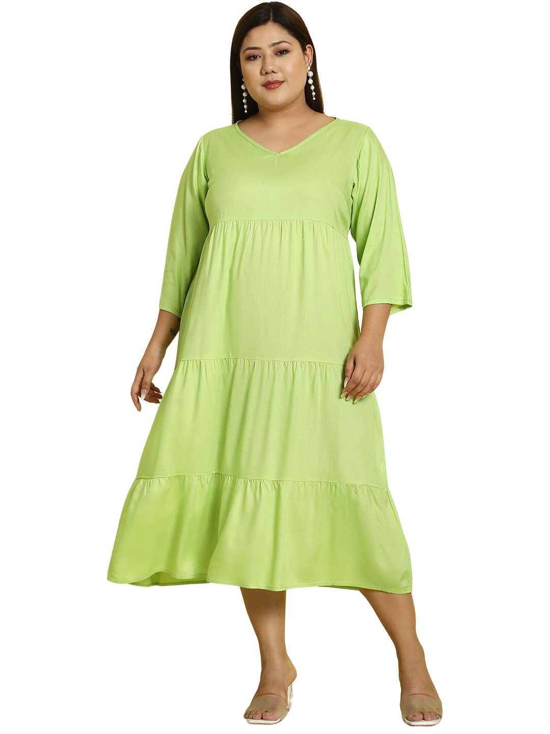 Plus Size A-Line Midi Dress