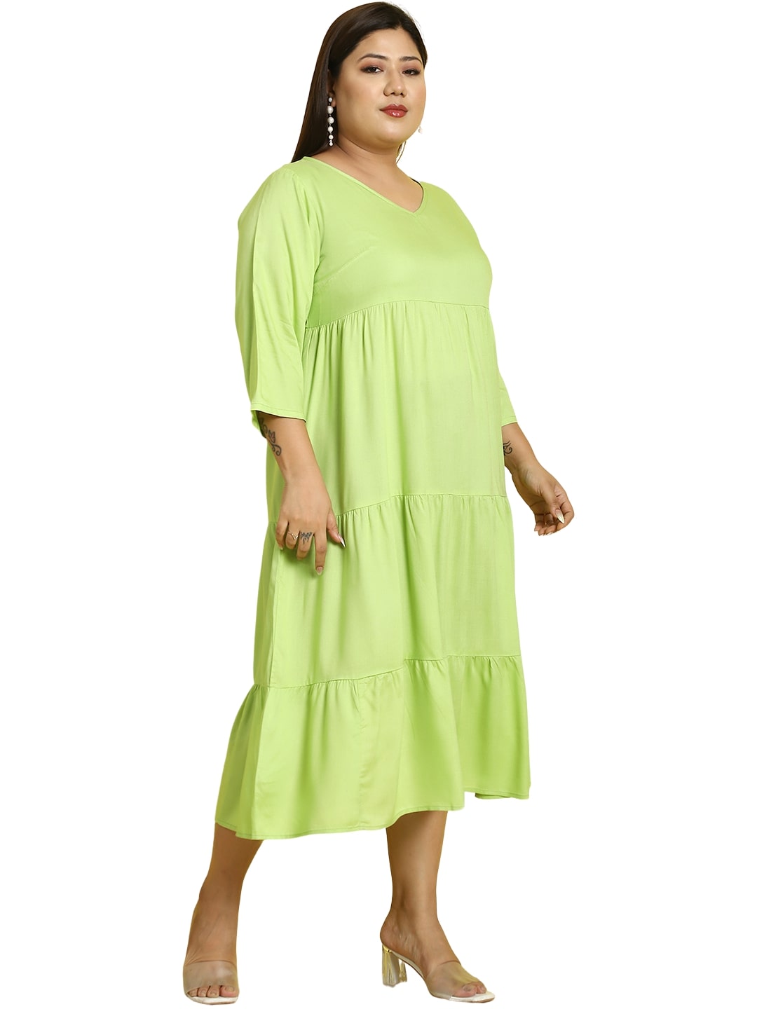 Plus Size A-Line Midi Dress