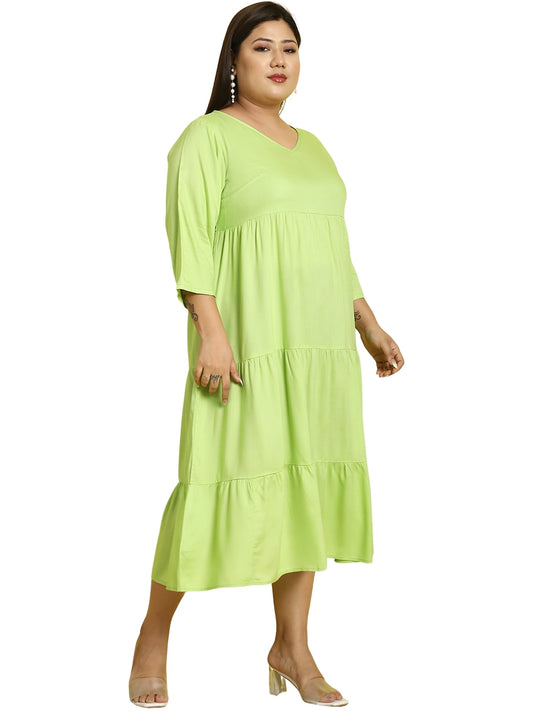 Plus Size A-Line Midi Dress