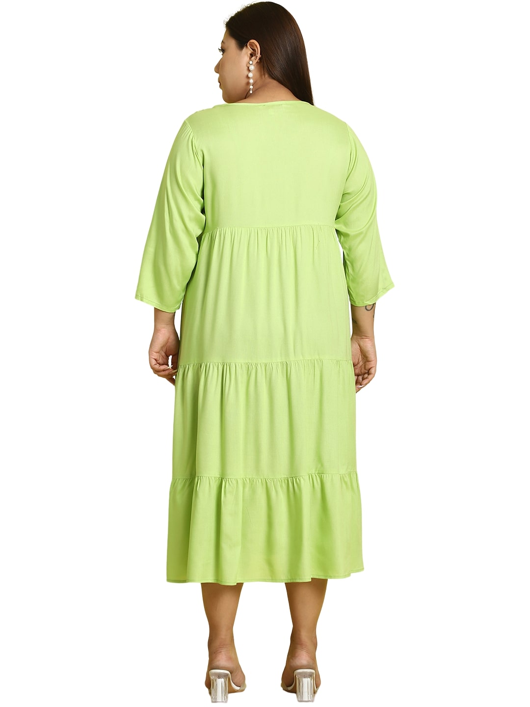 Plus Size A-Line Midi Dress