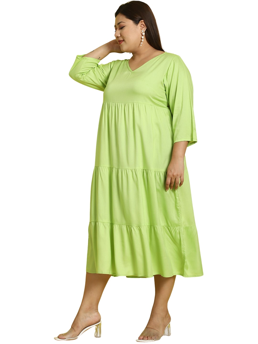 Plus Size A-Line Midi Dress