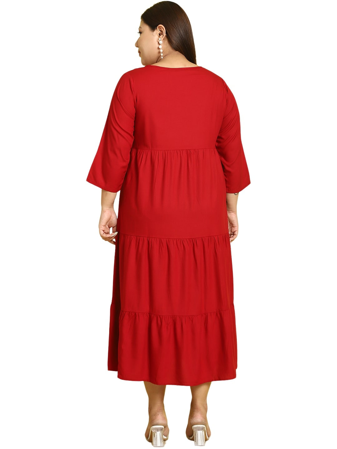 Plus Size A-Line Midi Dress